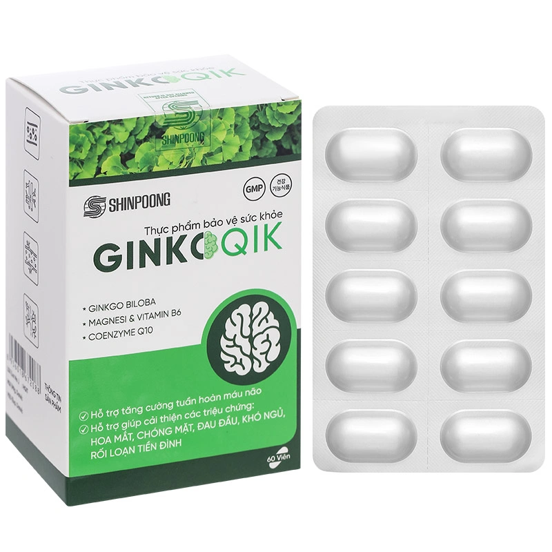 Thực phẩm bảo vệ sức khỏe GinkgoQik hộp 60 viên - 